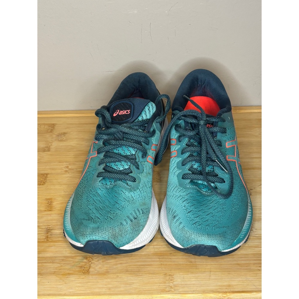 Asics Gel-Kayano 27 Womens Running Shoes Teal Orange 1012A649‎ Size 9